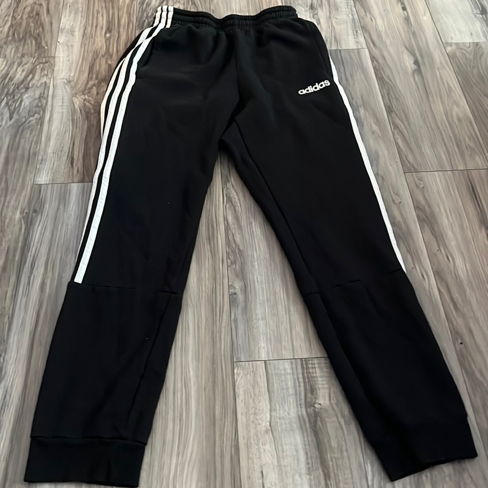 black striped adidas,size small,pants